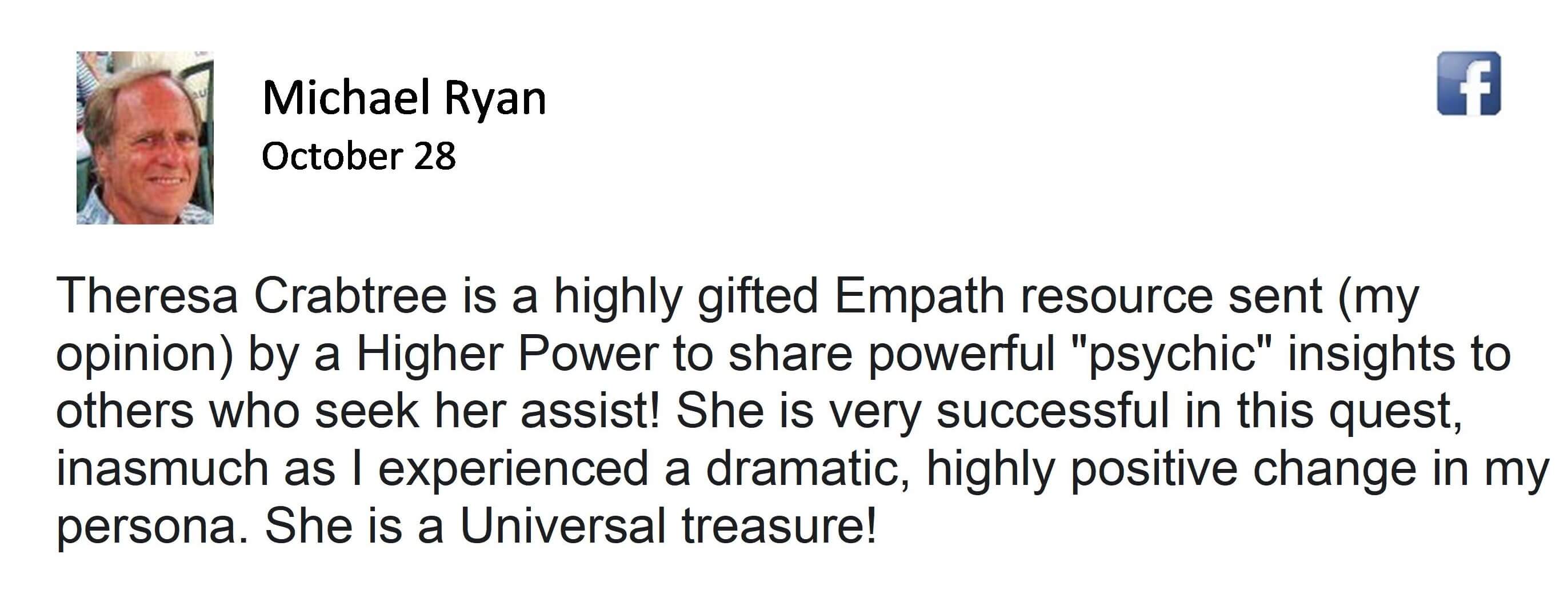 Client Testimonial for Spiritual Growth and Demonic Release