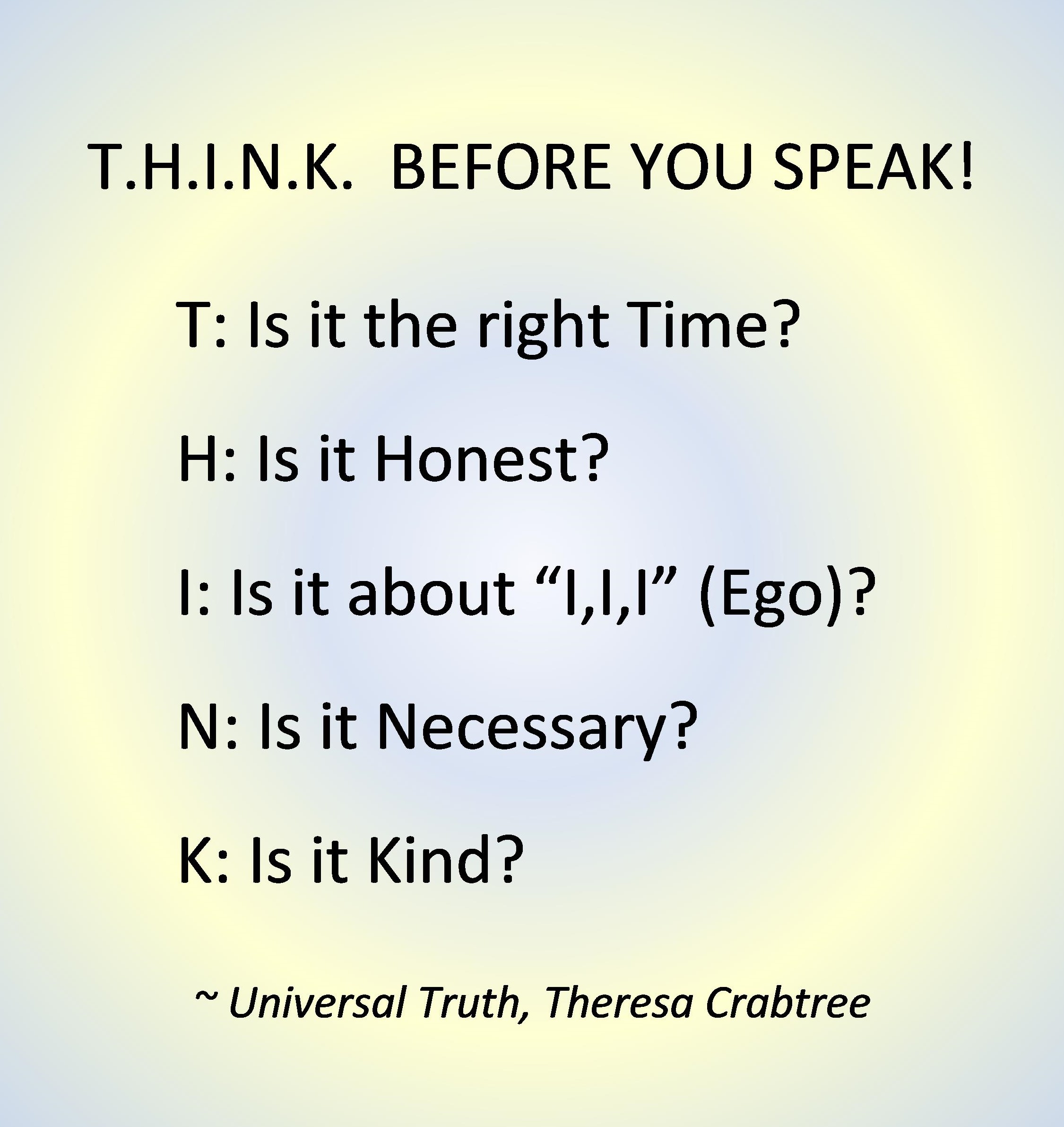 Read more about the article Think Before You Speak