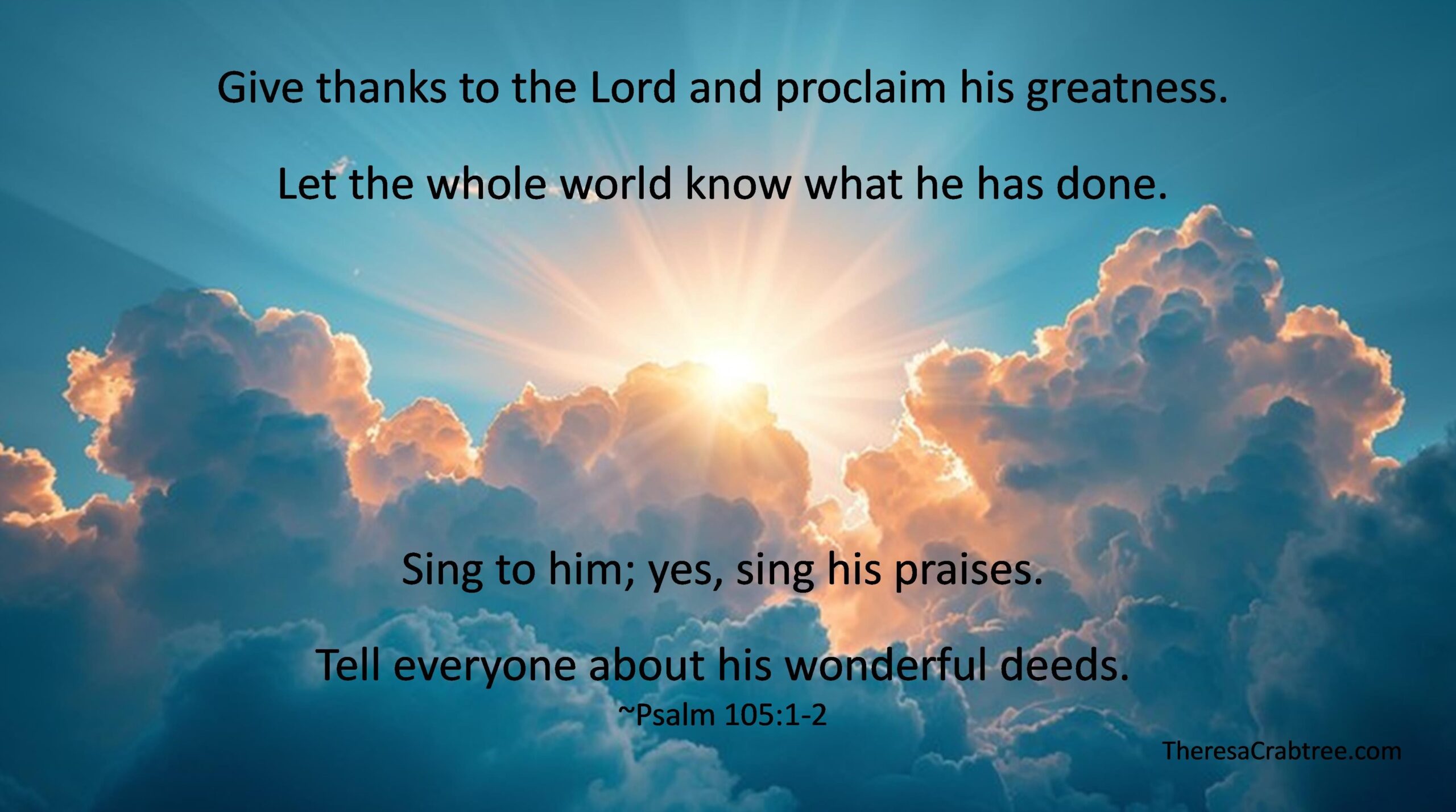 Read more about the article Sing and give thanks!